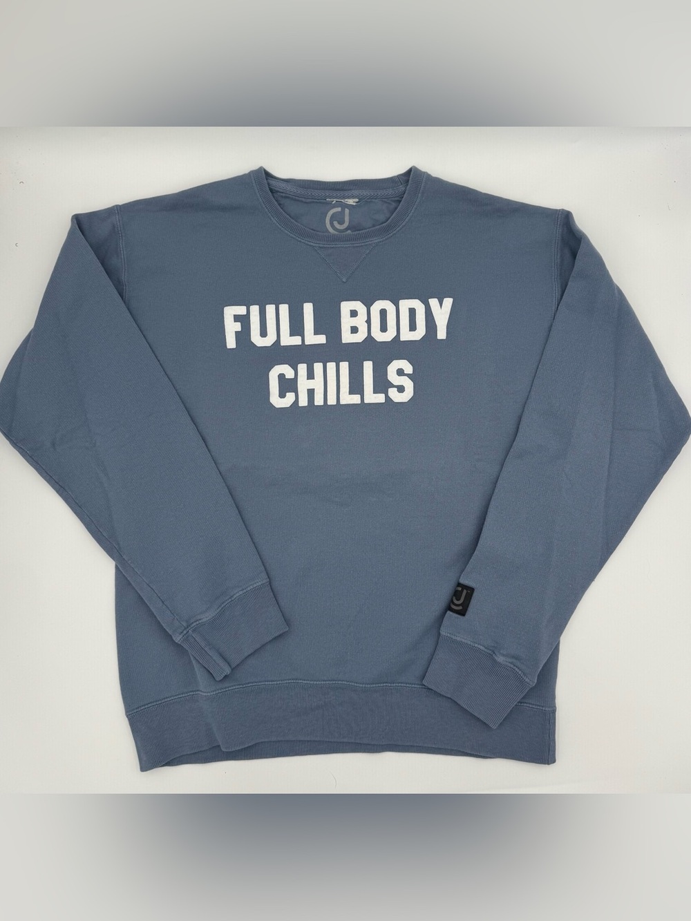 Crime Junkies Crew Neck Sweatshirt - “FULL BODY CHILLS” - Size S